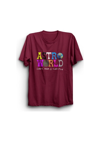 Travis Scott Astroworld Baskılı Tshirt 001