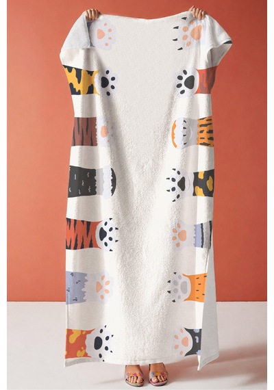 Sevimli Kedi Patili Çocuk Plaj Havlusu-eğlenceli Modern Beyaz Unisex Hızlı Kuruyan Mikrofiber Havlu Serin Şakayık Sevimli Kedi Patili Çocuk Plaj Havlusu-eğlenceli Modern Beyaz Unisex Hızlı Kuruyan Mikrofiber Havlu Serin Şakayık