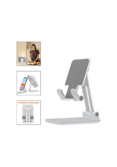 Masaüstü Katlanabilir Tablet ve Telefon Tutucu 2 Kademeli Stand