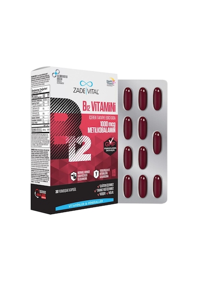 Zade Vital Vitamin B12 30 Yumuşak   Kapsül
