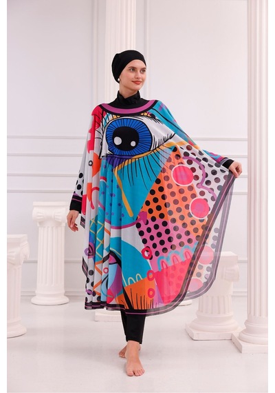 Tarzını Seç Kimono Pareo - Tesettür Pareo - Fethiye Model 240x135 Cm Çok Renkli