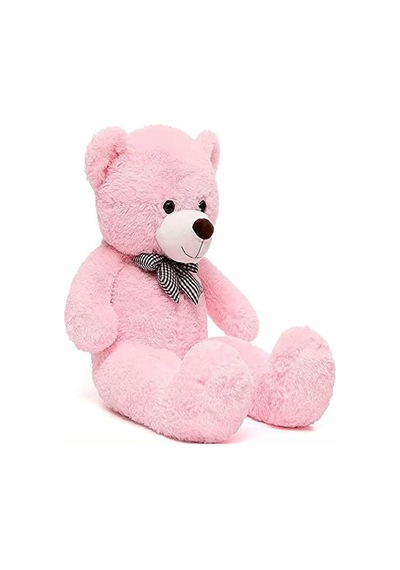 Yeni Yıla Özel : Elinde Baskılı Kalbi Ve Noel Şapkalı 90 Cm Papyonlu Peluş Ayıcık - Yeni Yıl Temalı 001