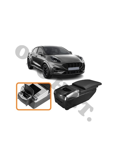 Ford Puma Uyumlu Bardaklıklı Lüks Kol Dayama Kolçak Siyah İthal.