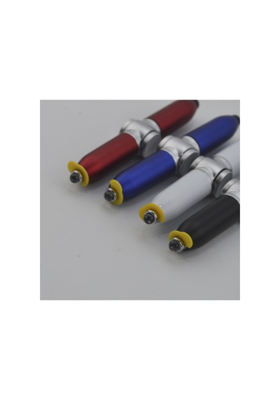 Led Işıklı 4 Ü 1 Arada Stylus Stres Çarklı Tükenmez Kalem Telefon Uyumlu Mor Mor