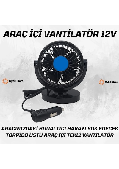 Araç Içi Soğutucu Vantilatör Çakmaklık Girişli Soğutucu Fan