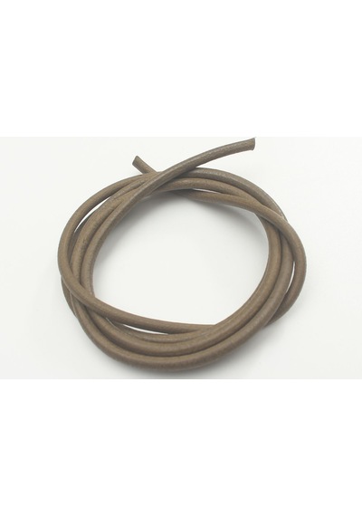 Hakiki Deri Sırım 2 Mm Yuvarlak Kordon 4 Metre 4 Mm / Taba
