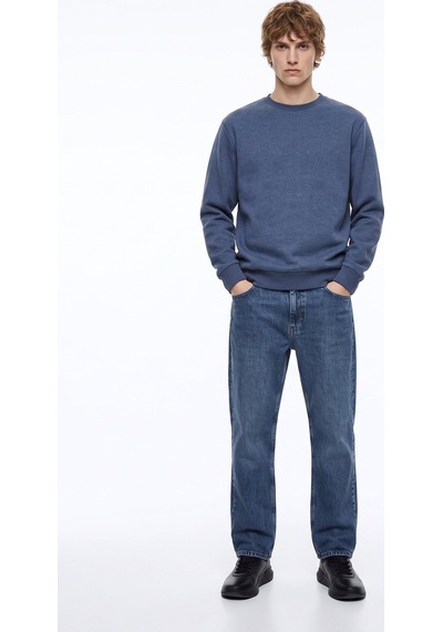 Limon Mavi Erkek Relaxed Sweatshirt L6wm-swt9518 Indigo Melanj