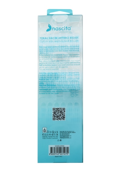 Nascita Tokalı Hacim Artırıcı Bigudi 4 Lü Saç Şekillendirici Bigudi Seti Nasbıgudı068 Mavi