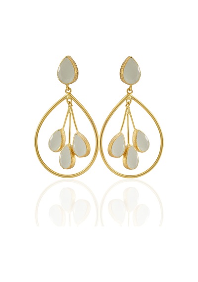 Kadir Jewellery 22 Ayar Altın Kaplama Kadın Sallantılı Küpe -el İşçiliği Ve Hipoalerjenik Küpe Beyaz 85781316