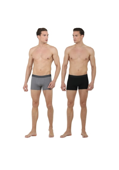 D's Damat Ds Damat Boxer Set Siyah-gri Ds220300 R020 Gri - Siyah