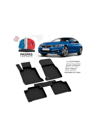 Bmw 4 Serisi F36 Grand Coupe 4d Araca Özel Havuzlu Kauçuk Paspas 2013 Ve Üzeri