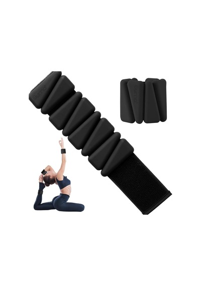 Gymo Pro Series Ayarlanabilir Silikon Bilek Ağırlığı 2x500gr Üçgen Siyah