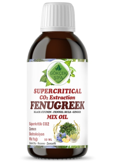 Gökçek Şifa Çemen Süperkritik Mix Yağı 50 ML