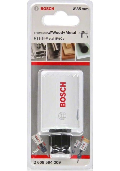 Bosch Yeni Progressor Serisi Ahşap ve Metal için Delik Açma Testeresi (Panç) 35 mm-2608594209