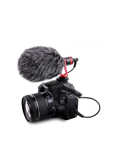Samtıan Video Microphone - Vlog Kamera Ve Telefon İçin Yönlü Mikrofon Ve Mini Tripod Stand Seti