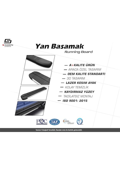 Nissan X-trail T32 S-line Krom Yan Basamak 183 Cm 2014 Üzeri