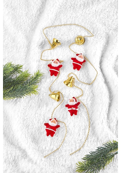 Waldern Yılbaşı Çam Ağacı Zincir Süs Noel Babalı 120cm