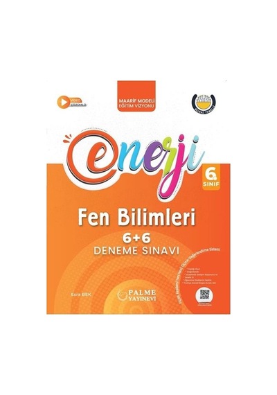 Palme 6.sınıf Enerji 6+6 Fen Bilimleri Deneme Sınavı Yeni