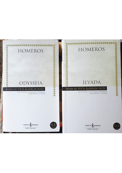 Homeros İlyada-odysseia 2 Kitap Takım İş Bankası Yayınları