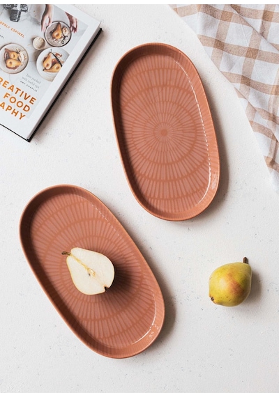 The Mia Noon Oval Servis 2li Somon 29 Cm