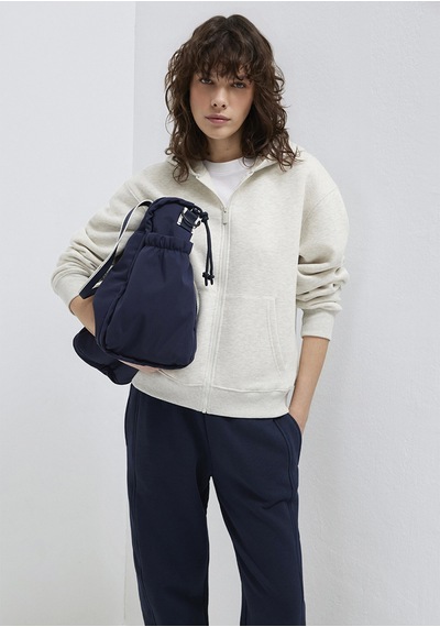 Mavi - Mavi Logo Nakış Detaylı Kapüşonlu Bej Sweatshirt 1s10532-85576 Bej