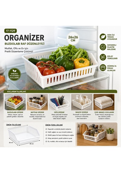 Urve Ur-3565 Compıle Ve Plastik Çok Amaçlı Organizer 26x26cm Diğer
