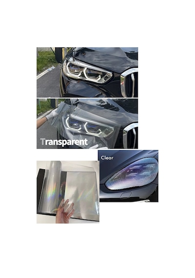 Hologram Şeffaf Petek Desen Far Stop Filmi Far Folyosu Far Çizik Çizilme Engelleyici Folyo 100 30cm