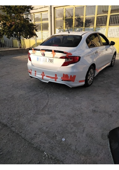 Fiat Egea Bagaj Üstü Spoyler Spoiler Fiber Boyasız