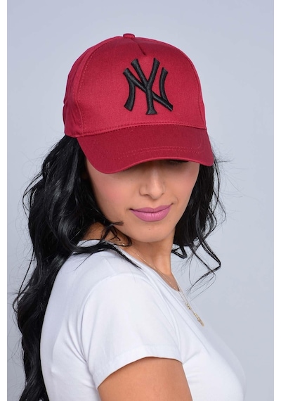 Takı Dükkanı Beyaz Cap Siyah Nakışlı Unisex Şapka Cp220