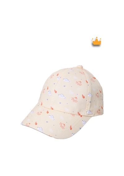 Kitti 1-3 Yaş 50cm Kız Bebek Çocuk Yazlık Desenli Ayarlanabilir Şapka Kep Y2310003 Sarı