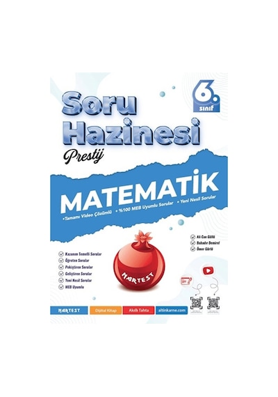 Nartest Yayınları 6. Sınıf Prestij Matematik Soru Hazinesi