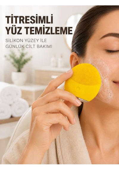 Şarjlı Silikon Yüz Temizleme Ve Cilt Bakım Cihazı Titreşimli Fırçası
