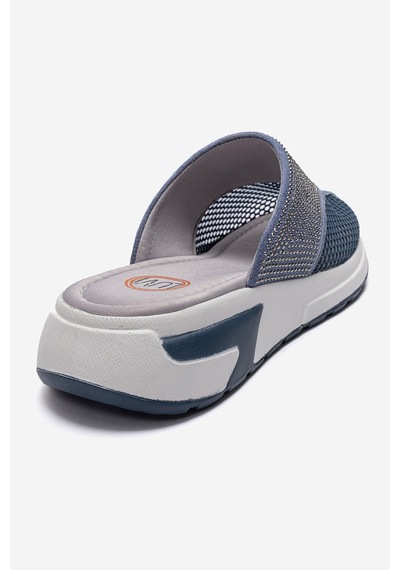 Luvishoes Glea Mavi Taşlı Burnu Kapalı Kadın Terlik