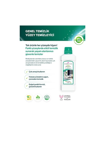 Biobellinda Genel Temizlik 750 Ml Doğal Yüzey Temizleyici Tekli