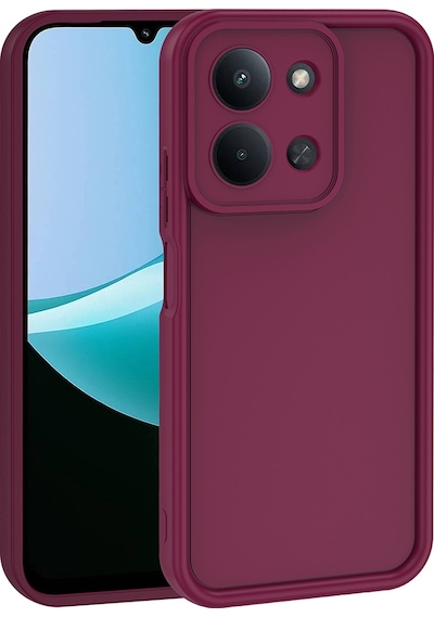 Redmi 15c Kılıf Kamera Korumalı Zore Ananas Kapak - Mürdüm Mürdüm