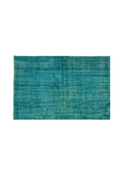 El Dokuması Vintage Yün-pamuk Turkuaz Halı 22679 187 X 276 Cm