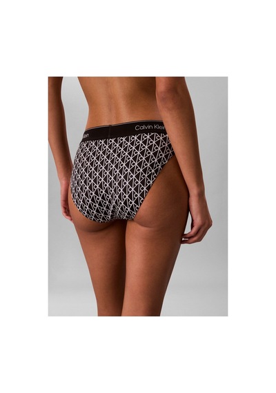 Calvin Klein Kadın Marka Logolu Elastik Bel Bantlı Siyah-beyaz Bikini Altı Lv00q61132 32n-15957 Siyah - Beyaz