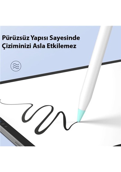 Coofbe Slikon 5 Renk 10 Adet Apple Pencil 1 Kalem Ucu 2 Pürüzsüz Yapı