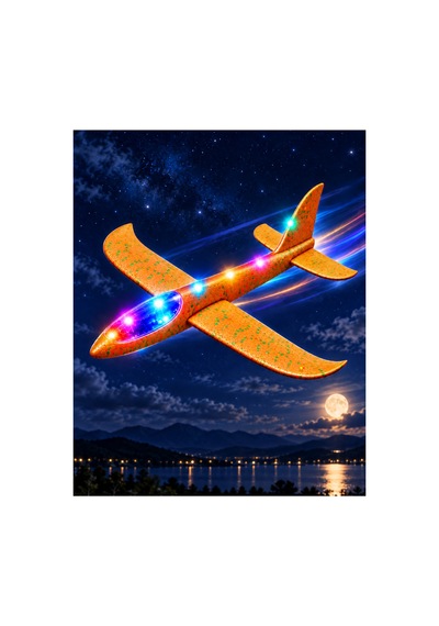 Led Işıklı Köpük Uçak Oyuncak -büyük Boy Hafif Ve Dayanıklı Eva Köpük Kolay Kurulum Açık Hava Çocuk Oyuncağı - 921723640