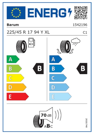 Barum 225/45 R17 94Y XL Fr Bravuris 6 Yaz Lastiği 2025