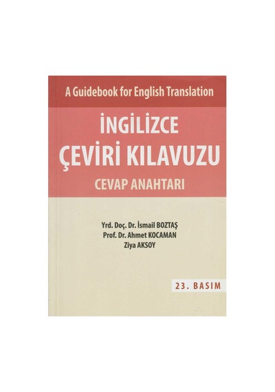 İngilizce Çeviri Kılavuzu Cevap Anahtarı Önemli Not Sadece Cevap Anahtarıdır