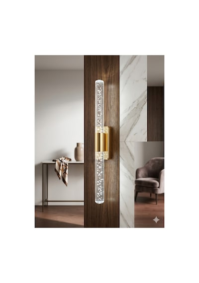 Bubblelight Medium 40 Cm Modern Tasarım Led Aplik - Duvar Lambası - Gold - Elektrikli - Beyaz Led Gold