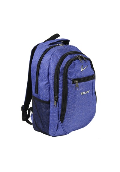 Escape Esc 307 Çizgili Polyester Kumaş Sırt Çantası Sax Saks Mavi