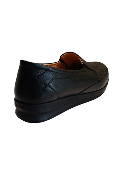 Fast Brand 02 Kadın Deri Comfort Ayakkabı Siyah