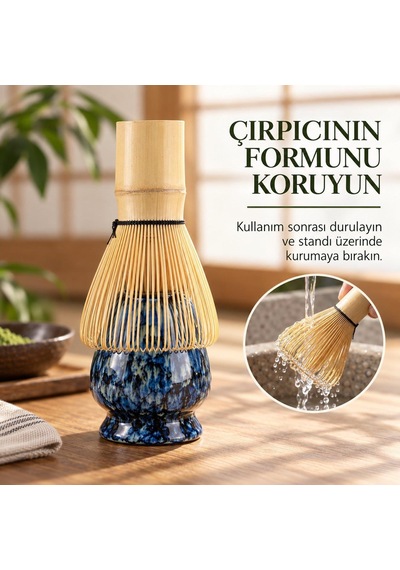 Valkyrie 5 Parça Matcha Seti Chasen Bambu Çırpıcı Chashaku Kaşık Chawan Kase Ve Stand M663
