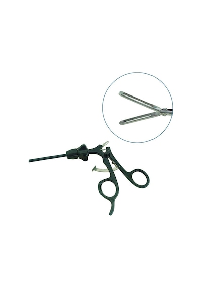 Barışhan Medikal Laparoskopik Reusable Delik Yuvası Pense 5 x 330 MM 40 MM Çene Siyah