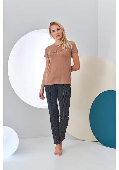 Pjs 24211 Kadın Kısa Kollu Pijama Takımı 001