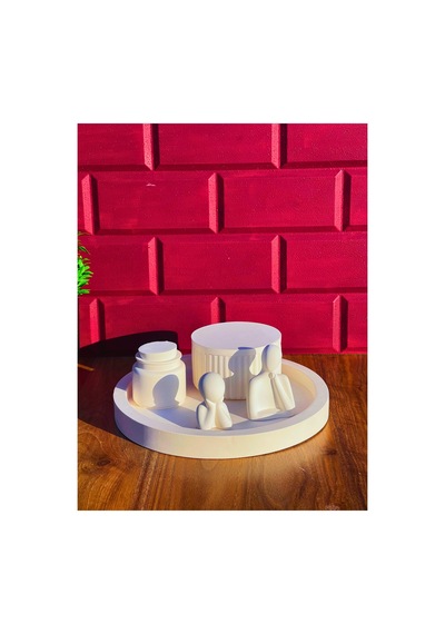 7 Parçalı Beton Dekoratif Set Minimalist Şık Tasarım
