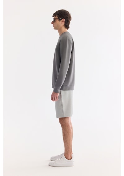 Avva Erkek Antrasit Bisiklet Yaka Pamuklu Kolay Ütülenen Bi-stretch Regular Fit Sweatshirt A61y1205