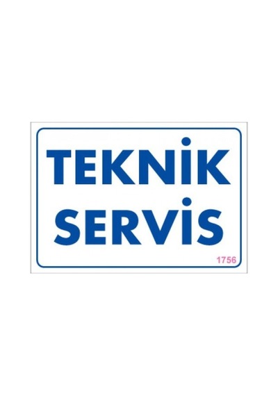 Pvc Levha Quot;Teknik Servisquot; 17,5*25 Cm